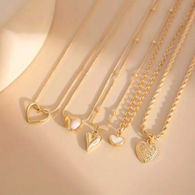 Hjärthänge Halsband Set