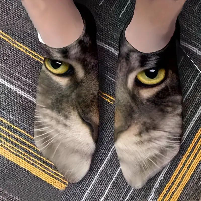 Kreativa Strumpor Med Katttryck