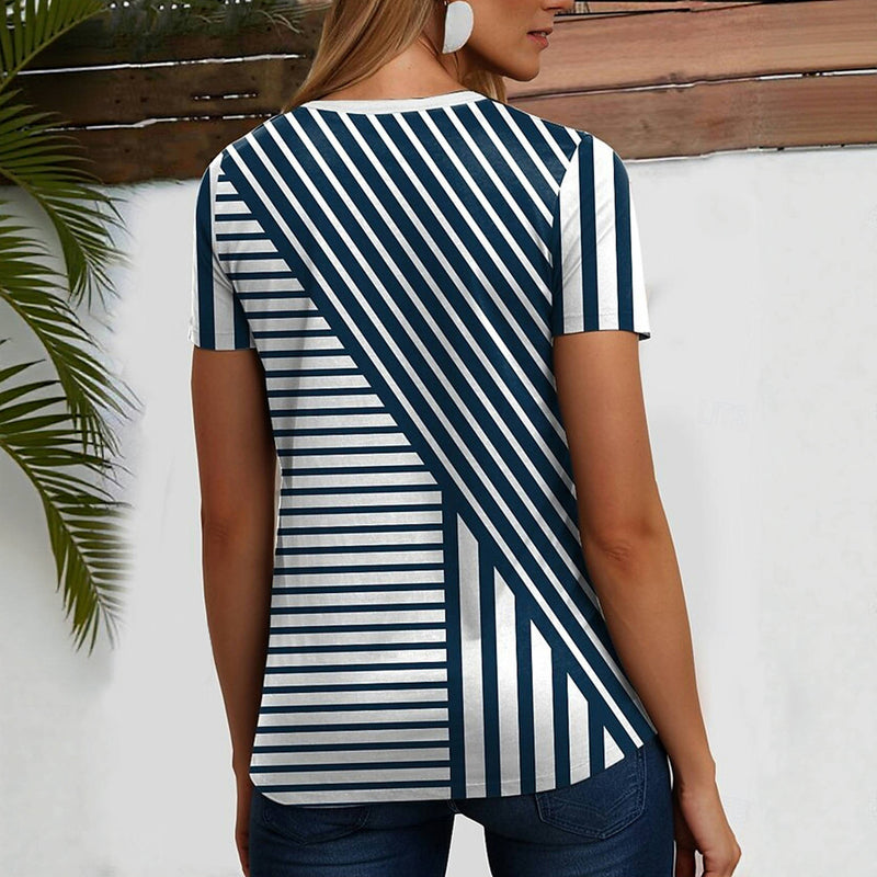 Casual Randig T-Shirt