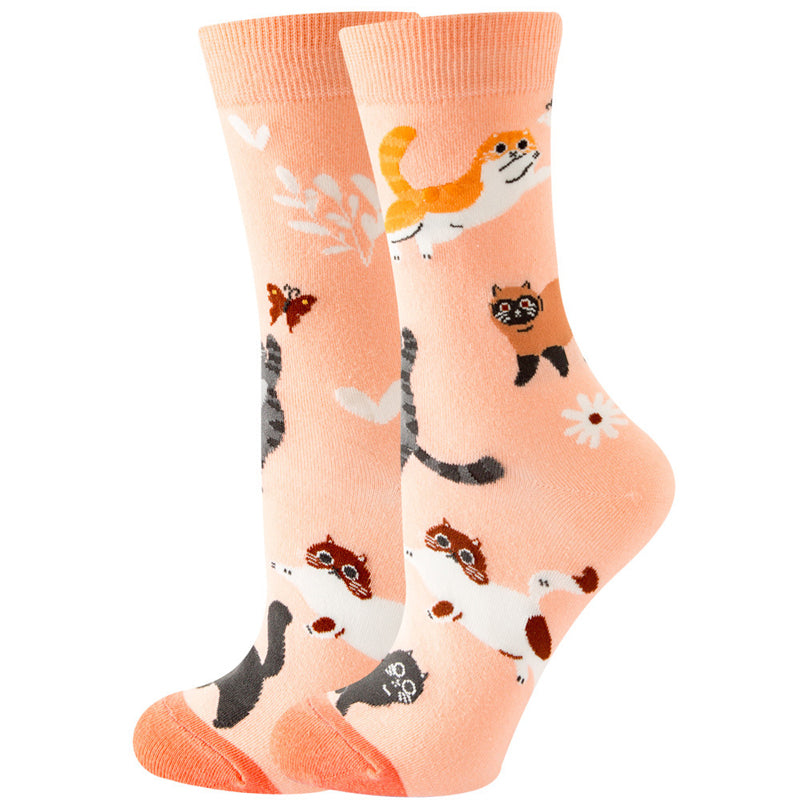 Casual Kattmönster Strumpor
