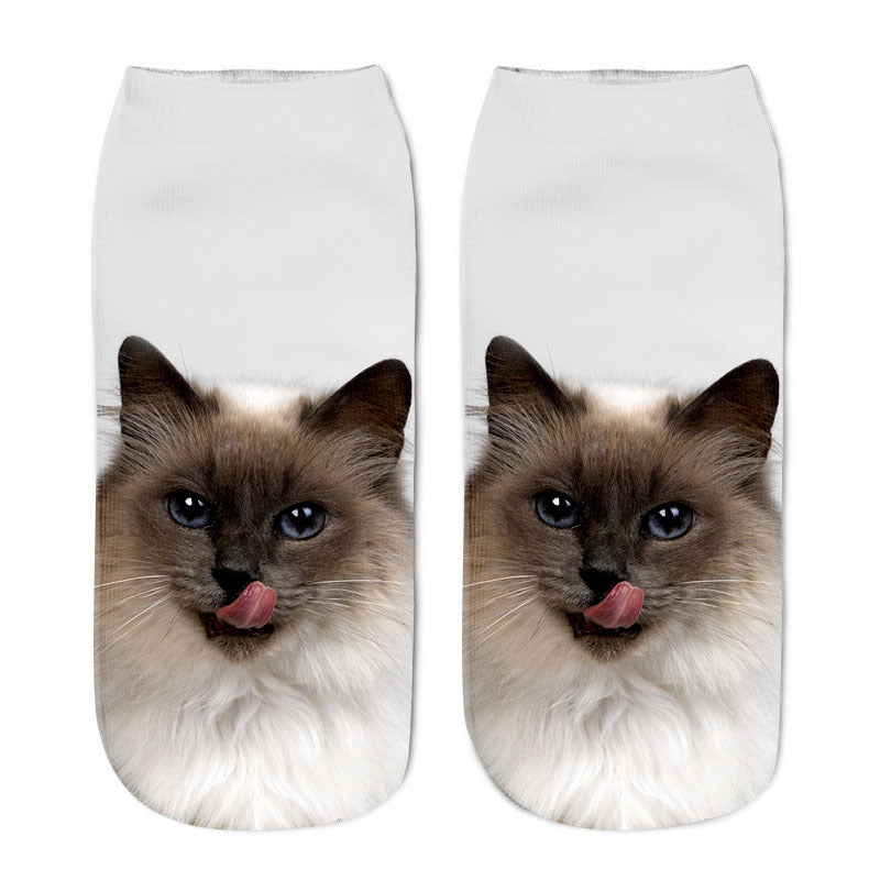 Kreativa Strumpor Med Katttryck