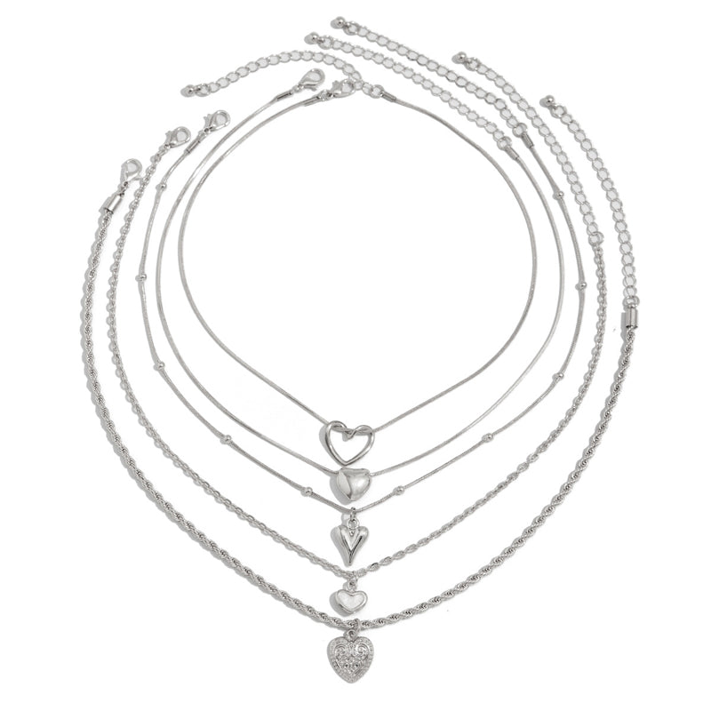 Hjärthänge Halsband Set