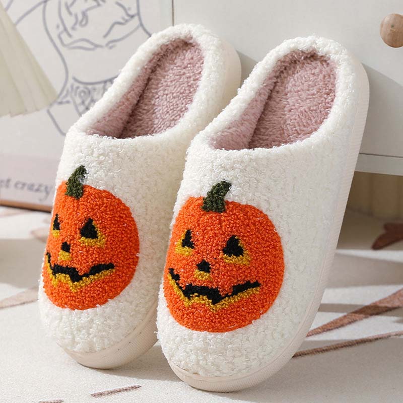 Halloween Pumpa Plysch Tofflor