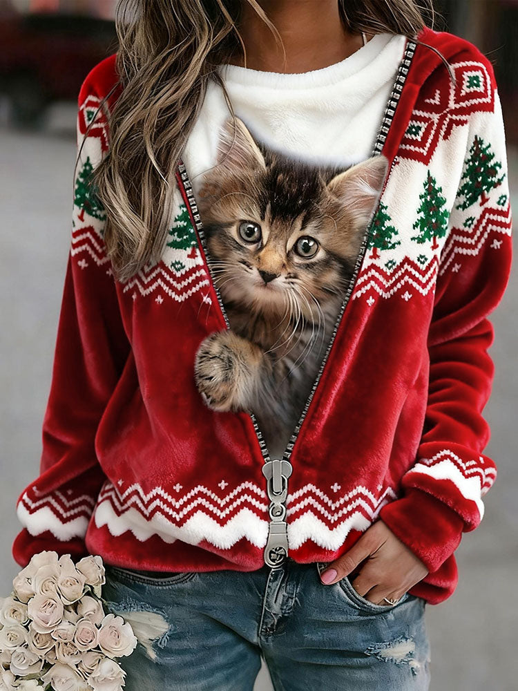 SnuggleKitty™ Jultröja – Vintervärme med en bedårande twist