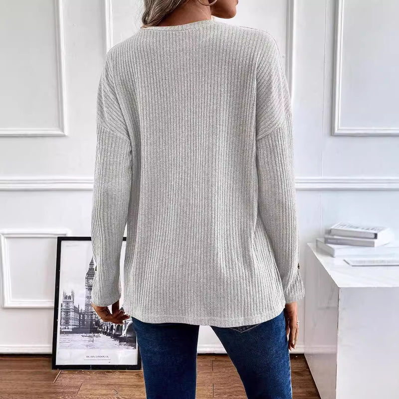 Casual Enfärgad Sweatshirt