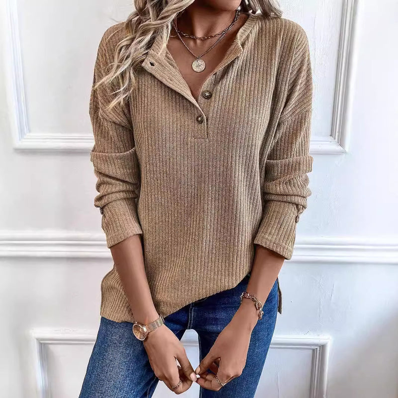 Casual Enfärgad Sweatshirt