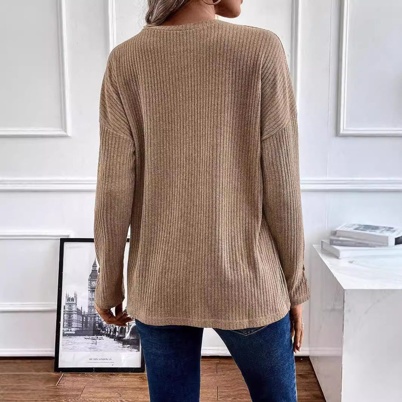 Casual Enfärgad Sweatshirt