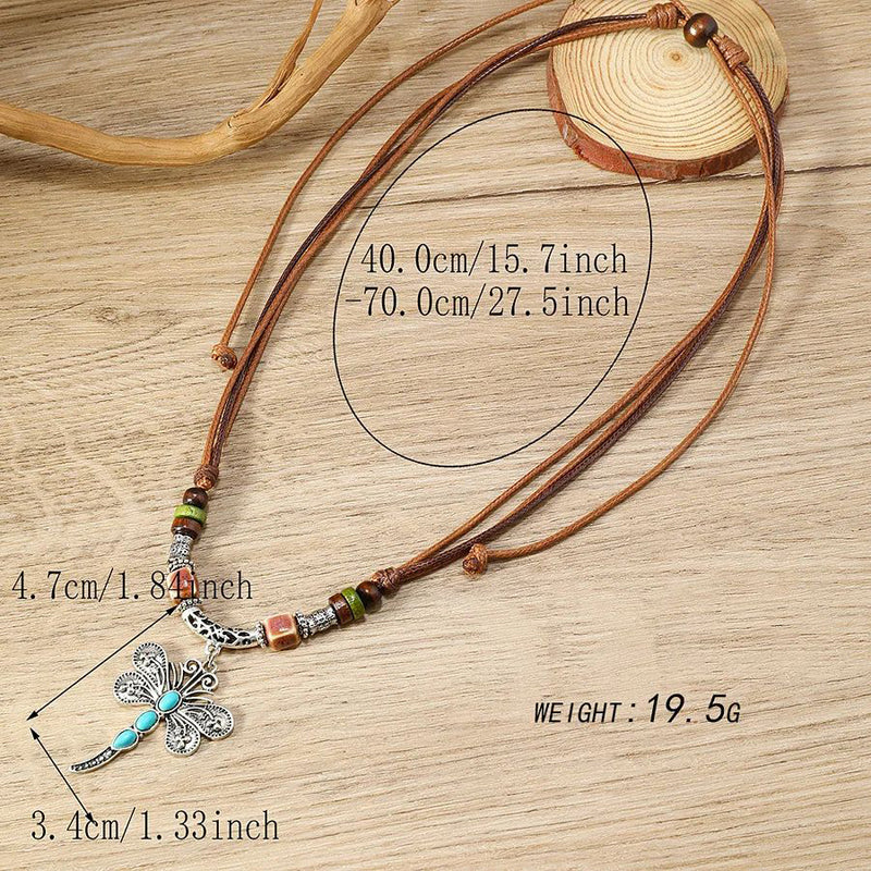 Vintage Bohemiskt Hänge Halsband