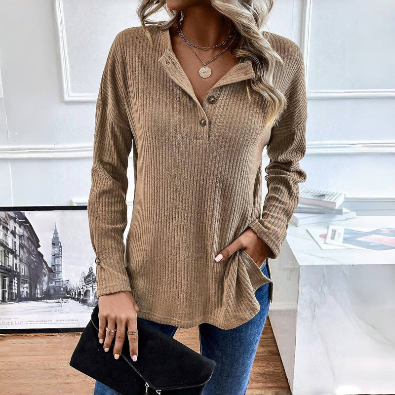 Casual Enfärgad Sweatshirt
