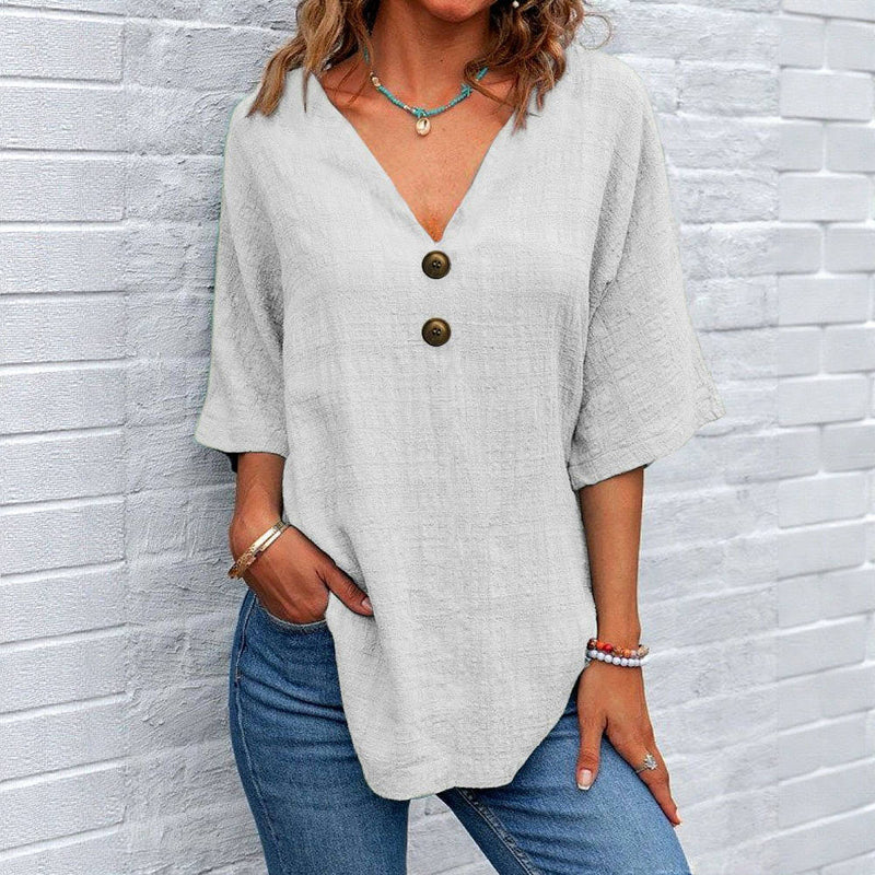 Casual Enfärgad Blus