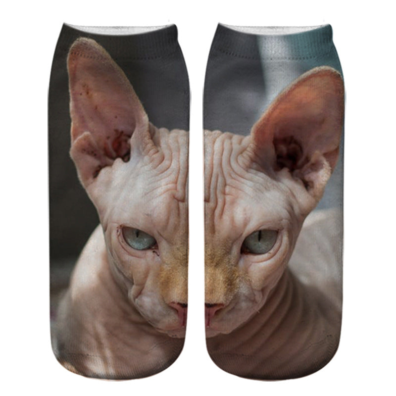 Kreativa Strumpor Med Katttryck