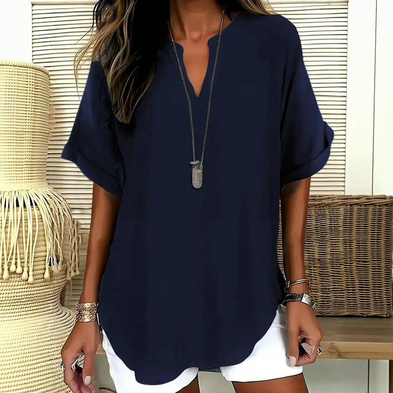 Elegant Enfärgad Blus