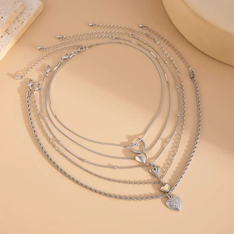 Hjärthänge Halsband Set