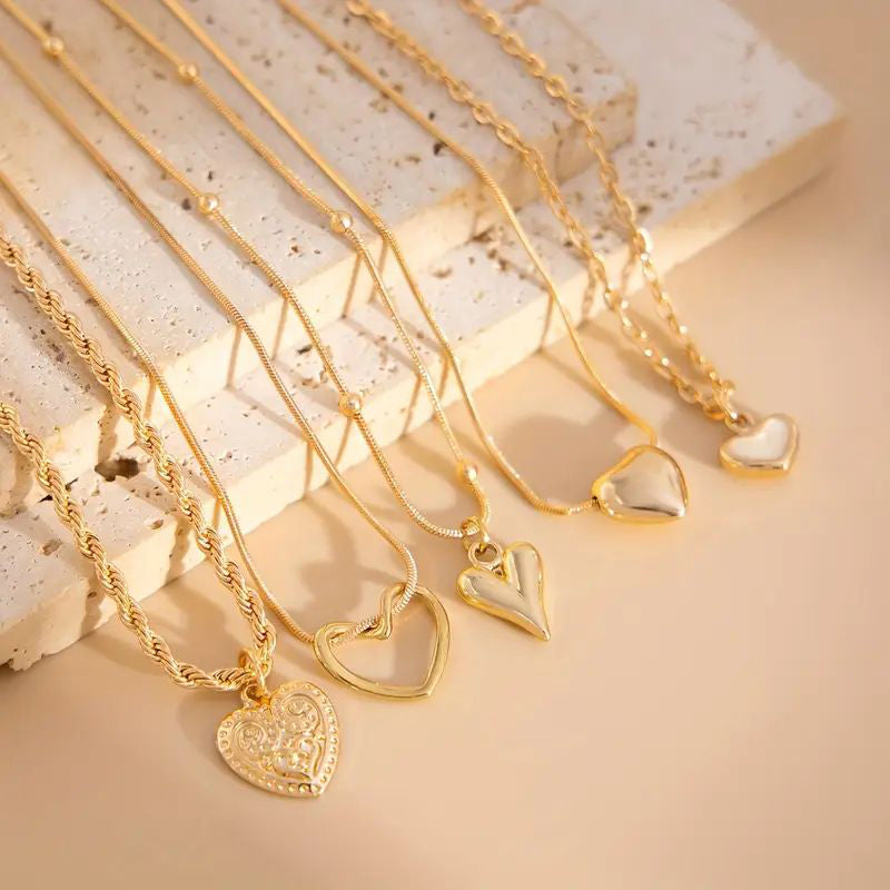 Hjärthänge Halsband Set