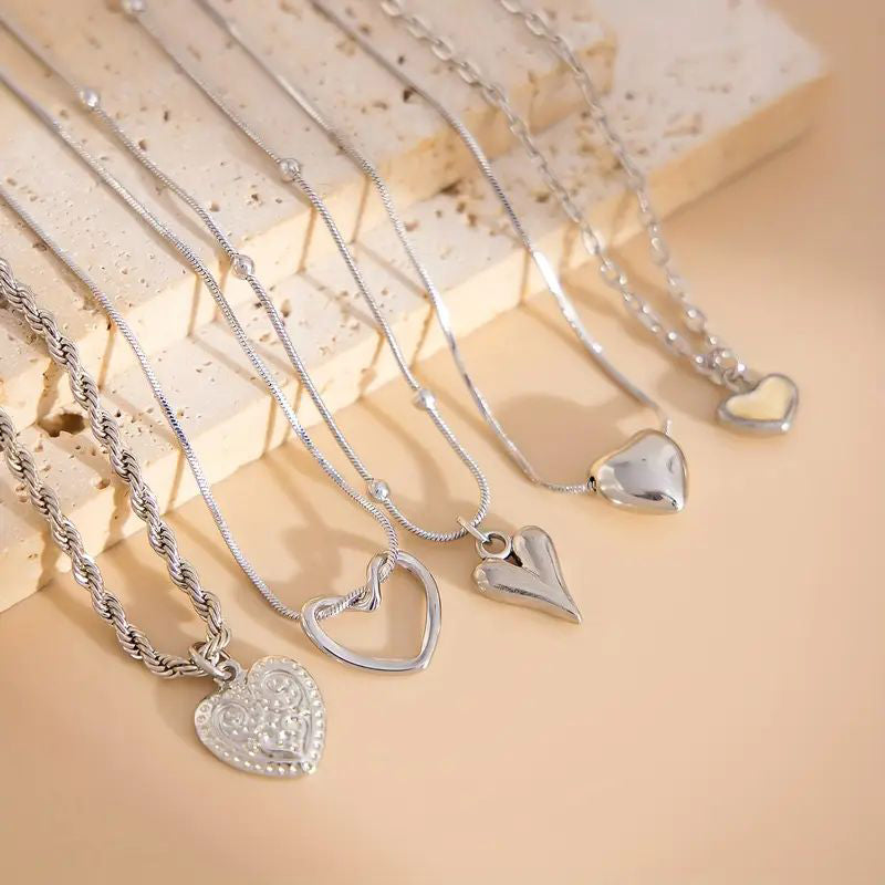 Hjärthänge Halsband Set