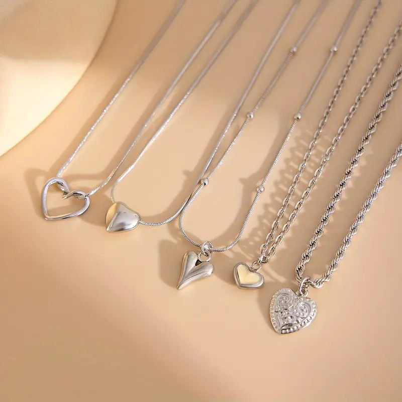 Hjärthänge Halsband Set