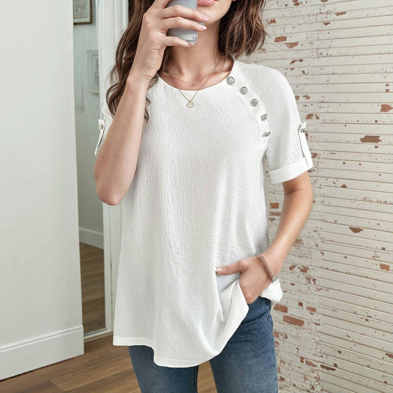 Casual Enfärgad Blus