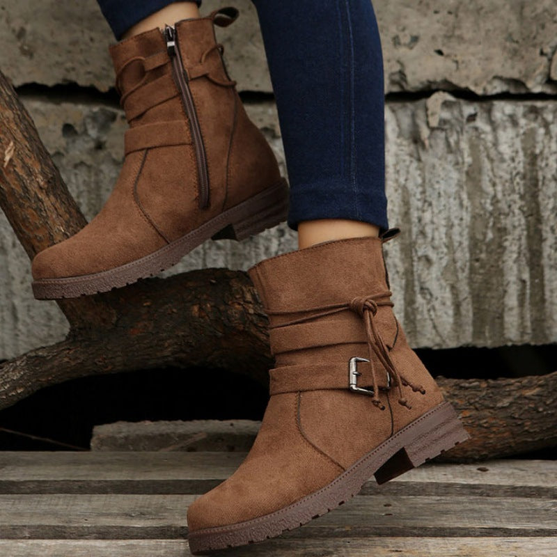 Vintage Ankel Boots Med Spänne