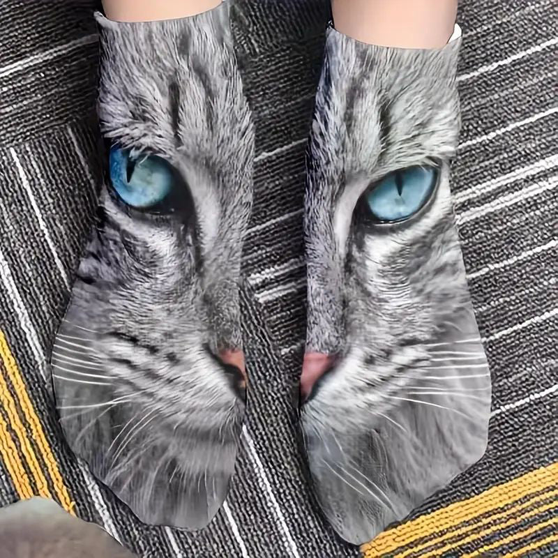 Kreativa Strumpor Med Katttryck
