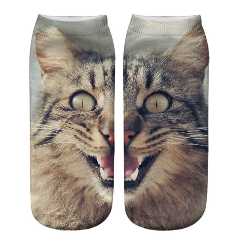 Kreativa Strumpor Med Katttryck