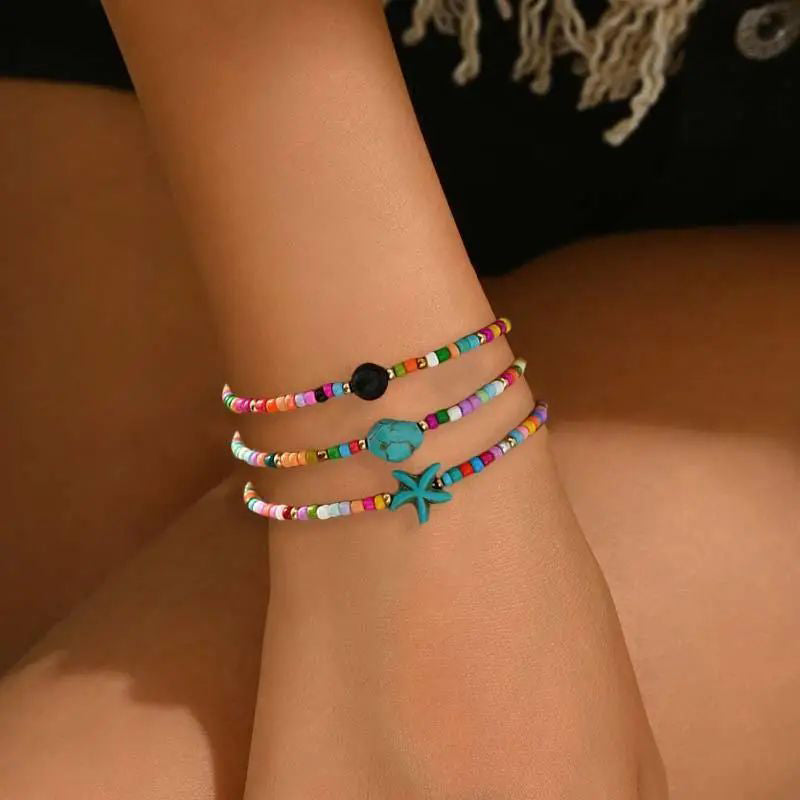 Bohemiskt Färgstarkt Armband Med Pärlor