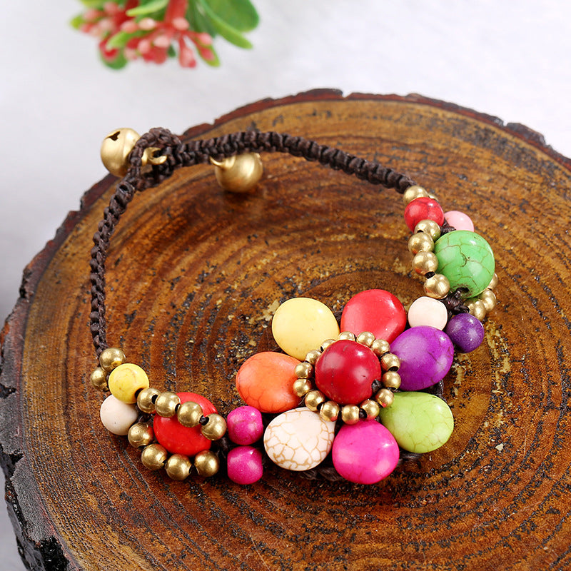 Handvävt Blommigt Armband
