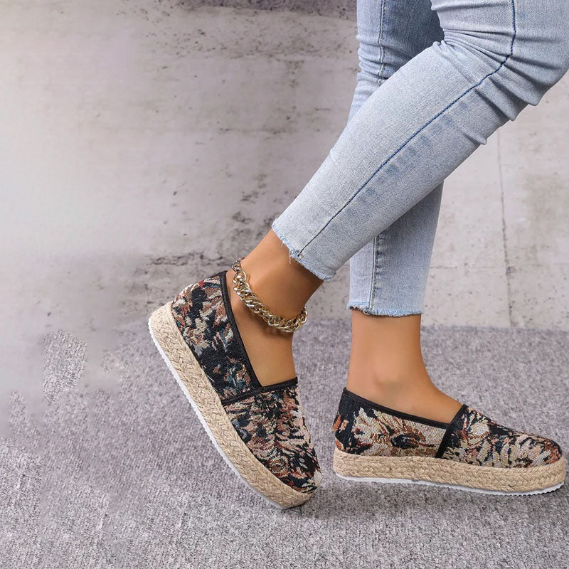 Vintage Plattformade Slip-On Skor
