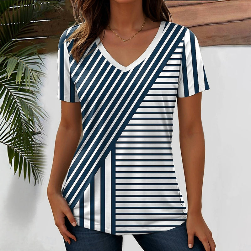 Casual Randig T-Shirt
