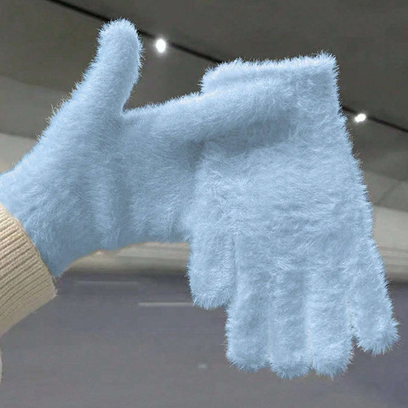 Enfärgade Varma Handskar