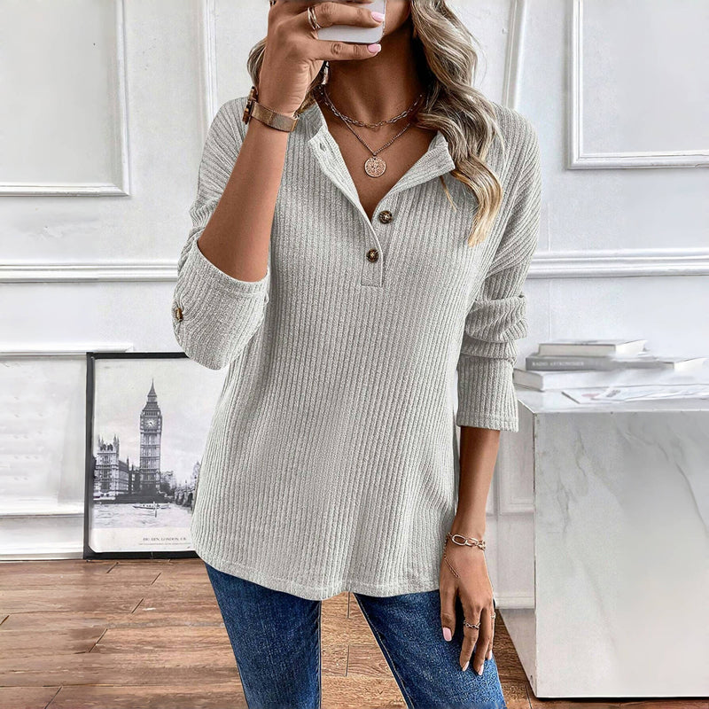 Casual Enfärgad Sweatshirt