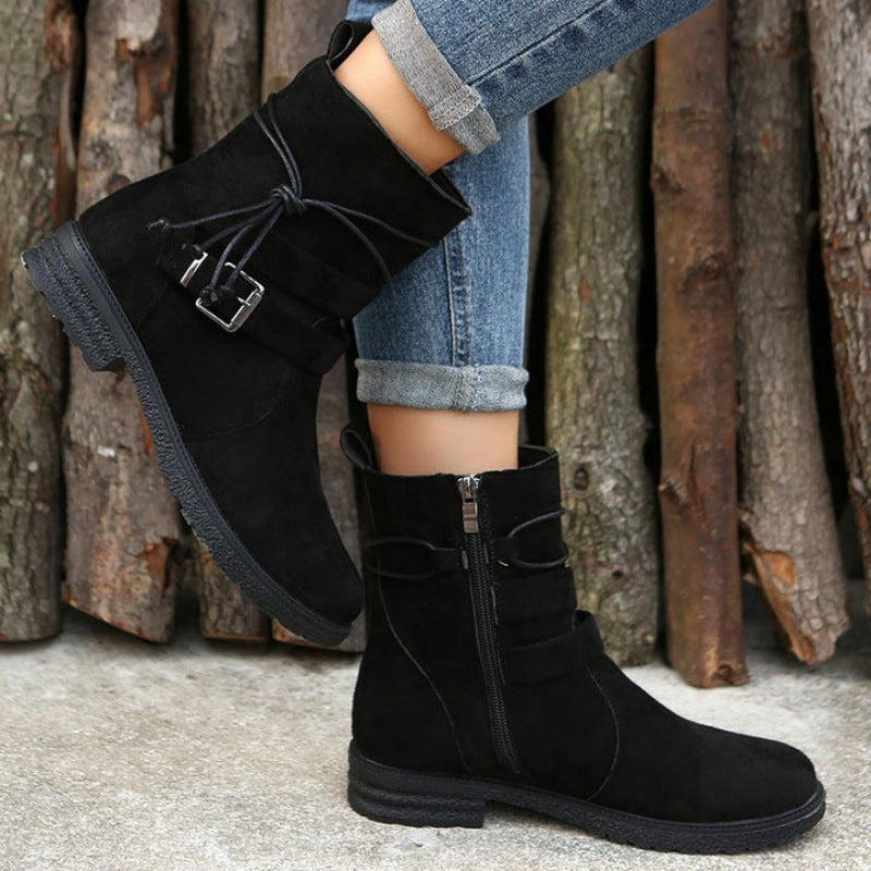 Vintage Ankel Boots Med Spänne