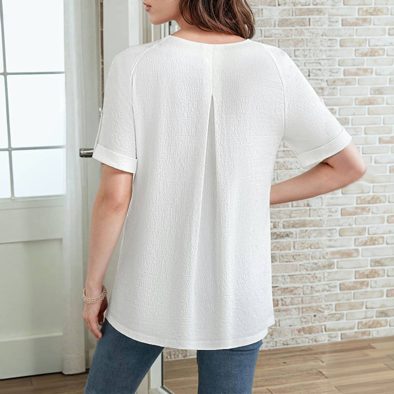 Casual Enfärgad Blus