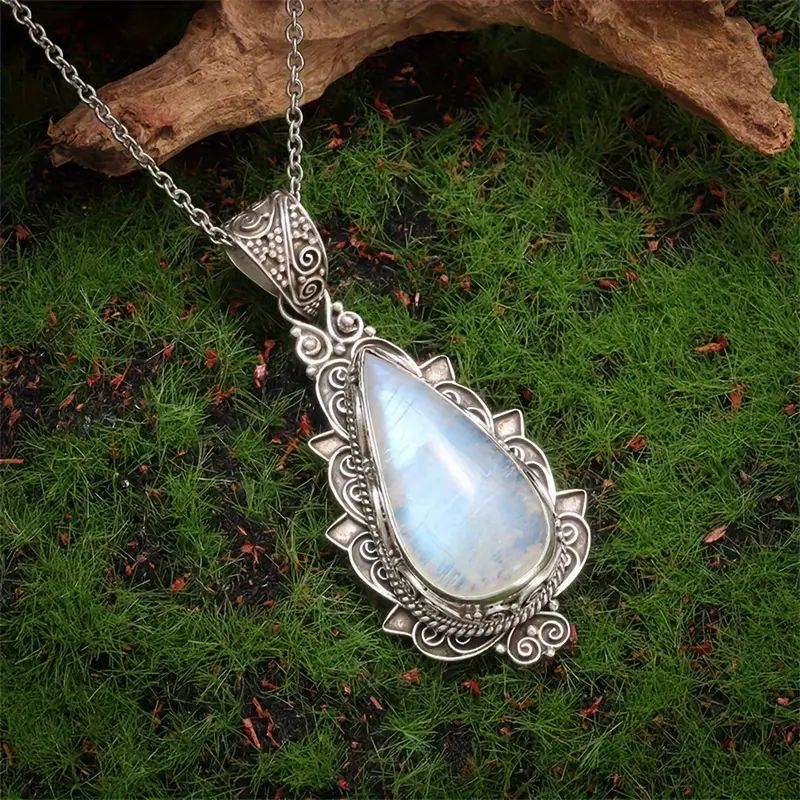 Vintage Hänge Halsband Med I Vattendroppar