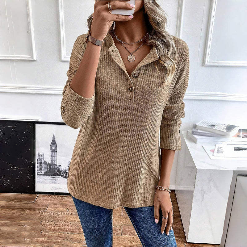 Casual Enfärgad Sweatshirt