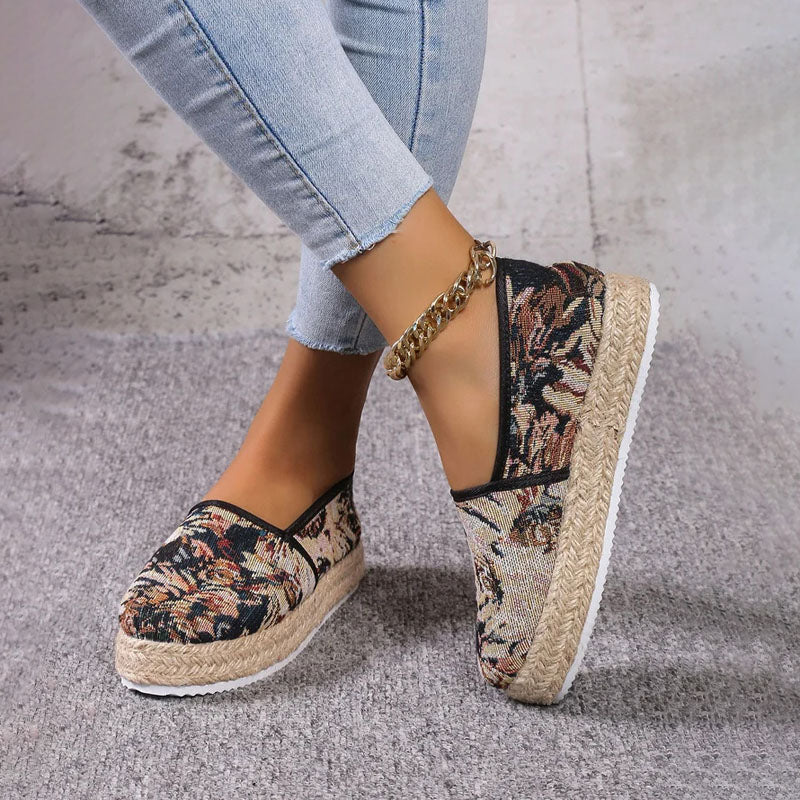 Vintage Plattformade Slip-On Skor