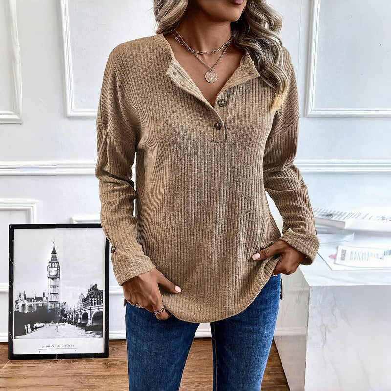 Casual Enfärgad Sweatshirt