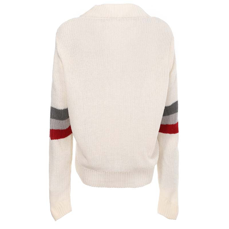 Casual Kabelstickad Tröja