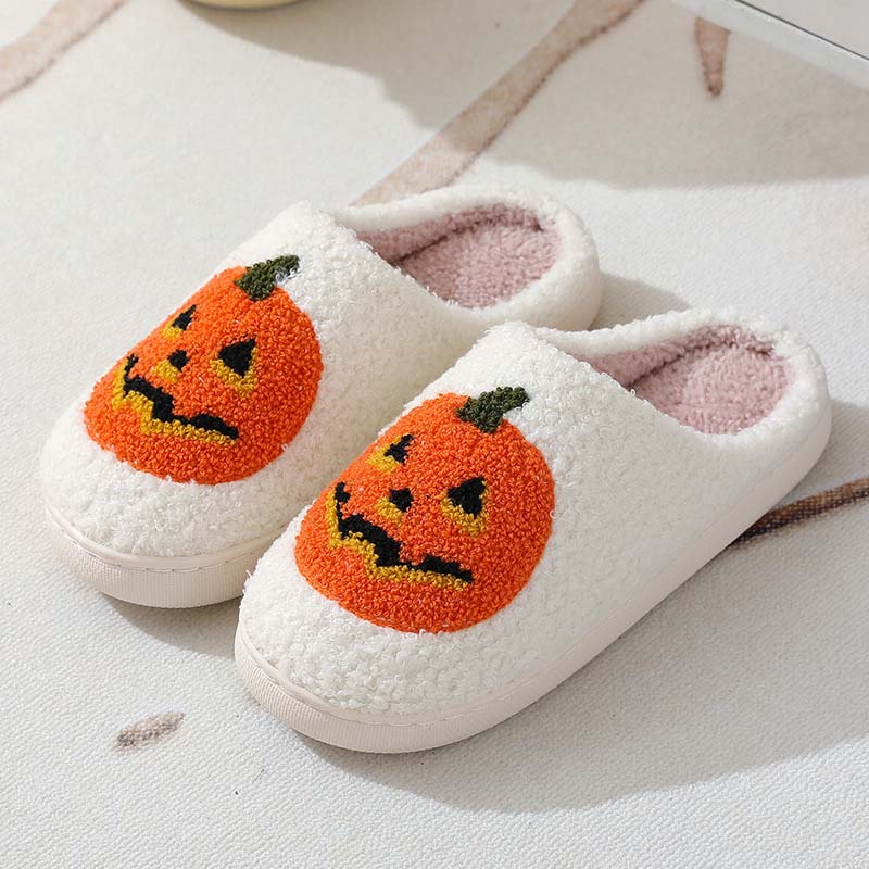 Halloween Pumpa Plysch Tofflor