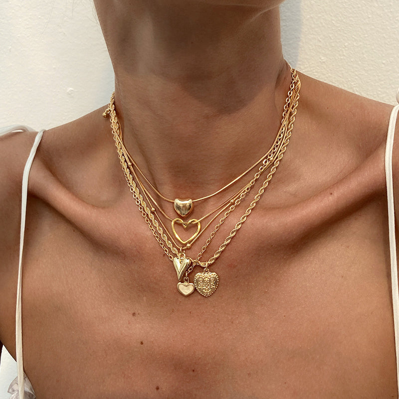 Hjärthänge Halsband Set