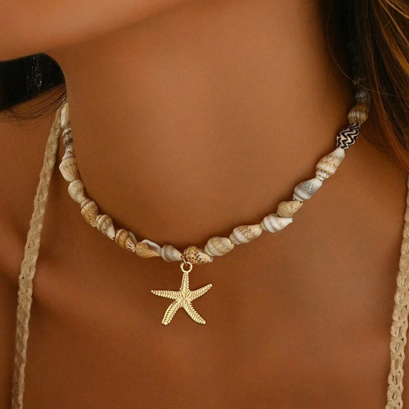 Vintage Bohemiskt Snäckhalsband