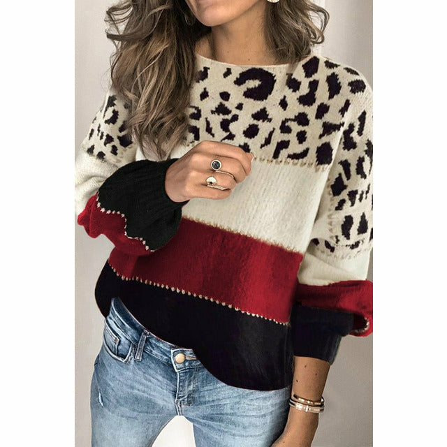 Tröja Med Leopardmönster
