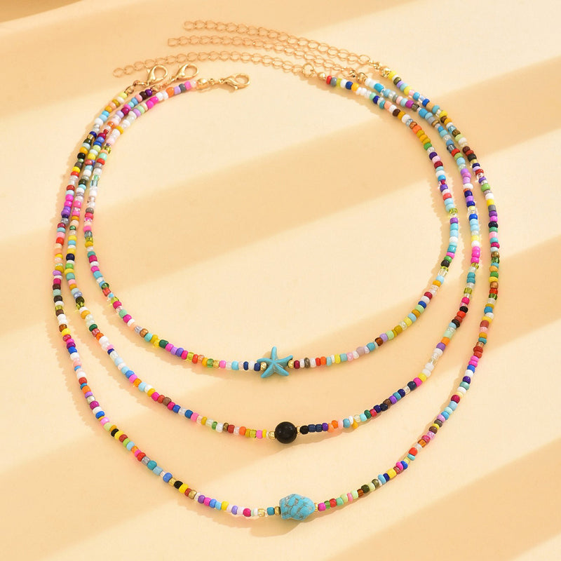 Bohemiskt Färgstarkt Pärlhalsband