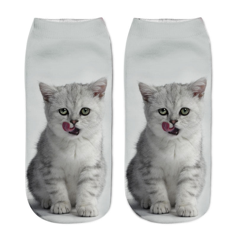 Kreativa Strumpor Med Katttryck