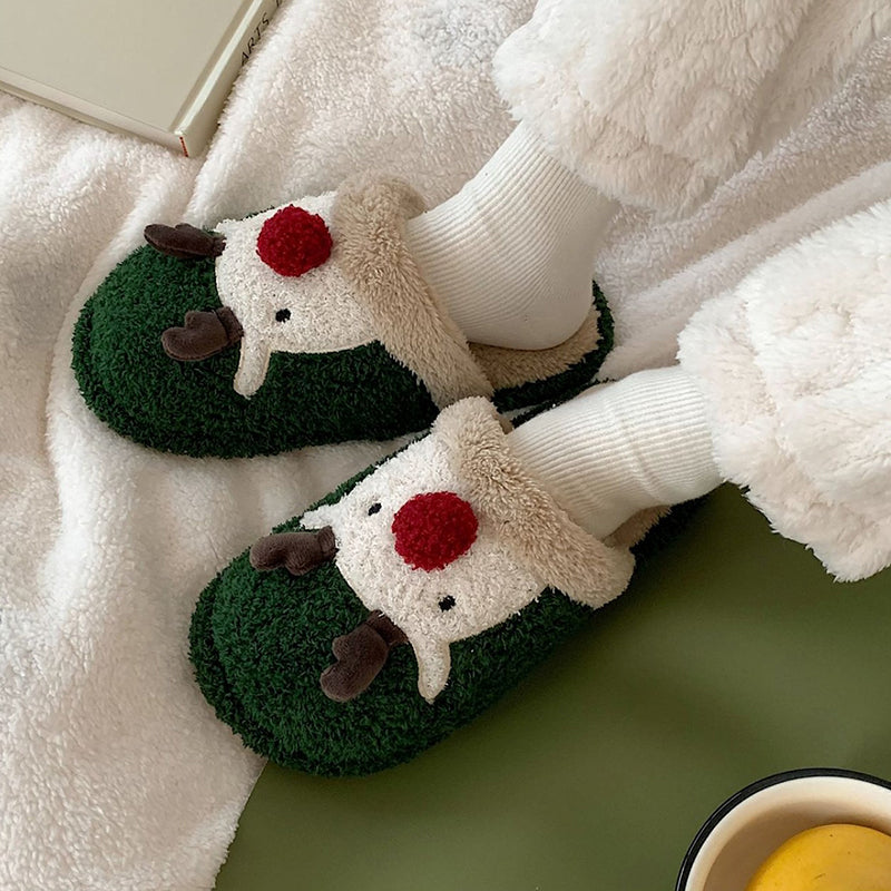 Julvarma Plyschtofflor