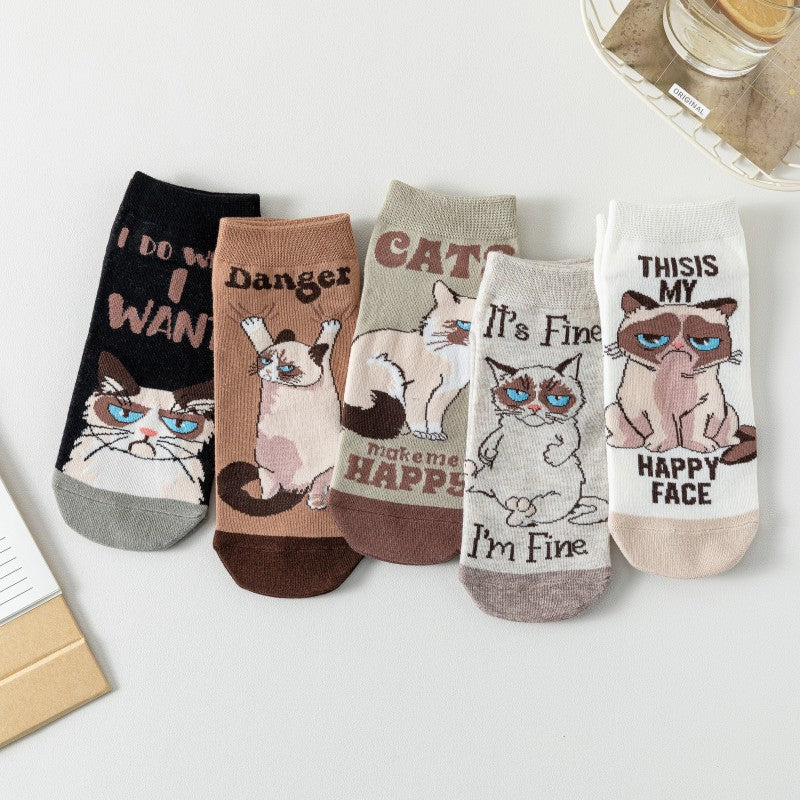 Kreativa Strumpor Med Katttryck
