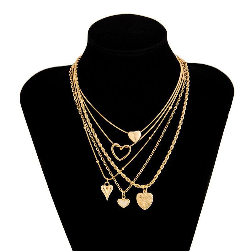 Hjärthänge Halsband Set