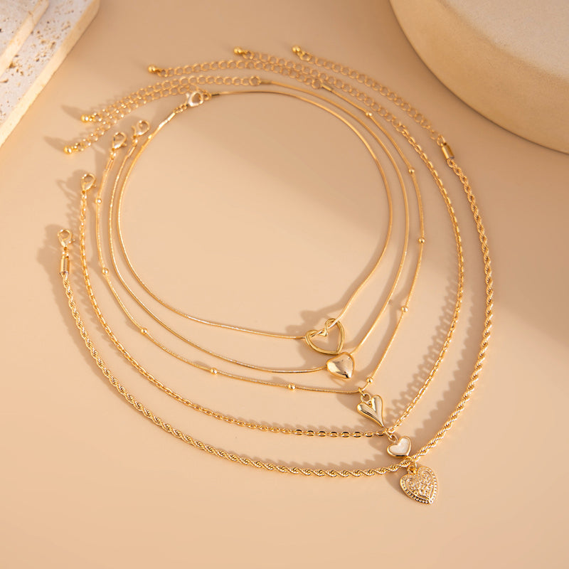 Hjärthänge Halsband Set