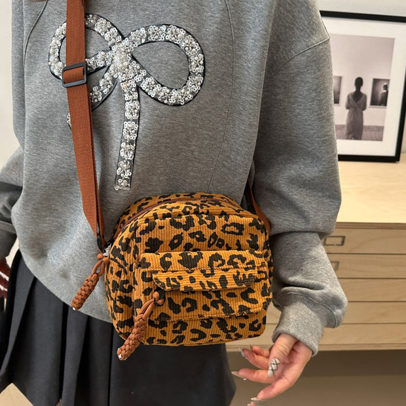 Vintage Leopardväska