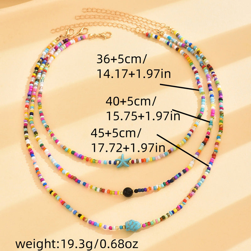 Bohemiskt Färgstarkt Pärlhalsband