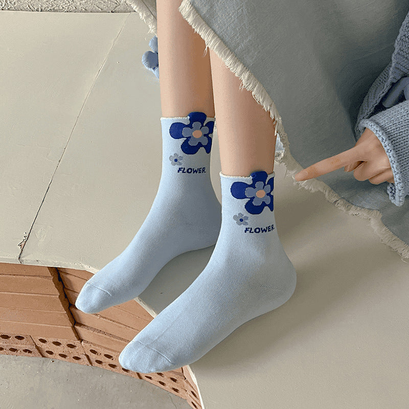 Avslappnade Blommiga Strumpor